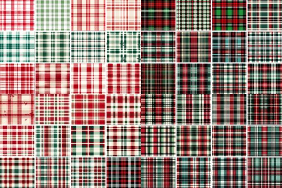 Christmas Plaid Linen Pattern