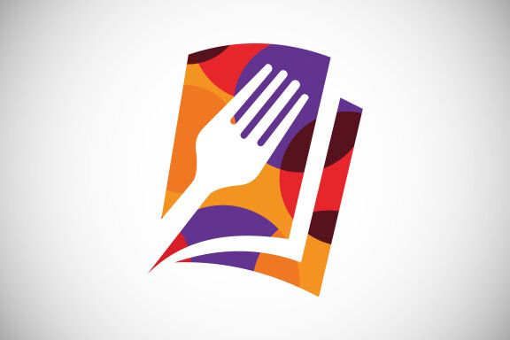 Modern low poly style education logo