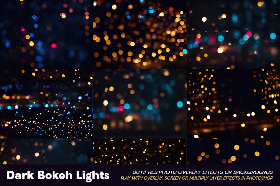Dark Bokeh Photo Overlay Effects