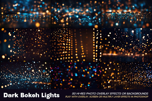 Dark Bokeh Photo Overlay Effects