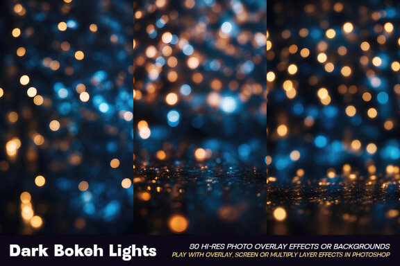 Dark Bokeh Photo Overlay Effects