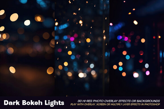 Dark Bokeh Photo Overlay Effects