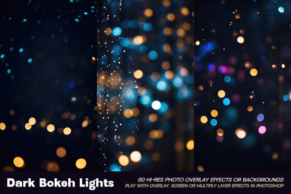 Dark Bokeh Photo Overlay Effects