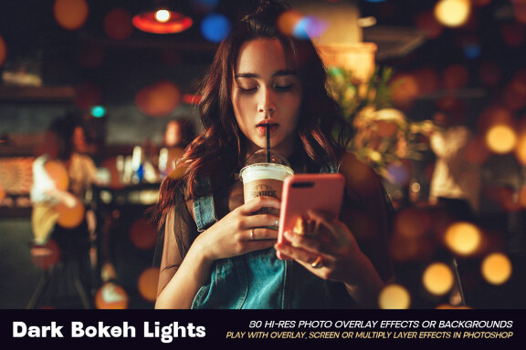 Dark Bokeh Photo Overlay Effects