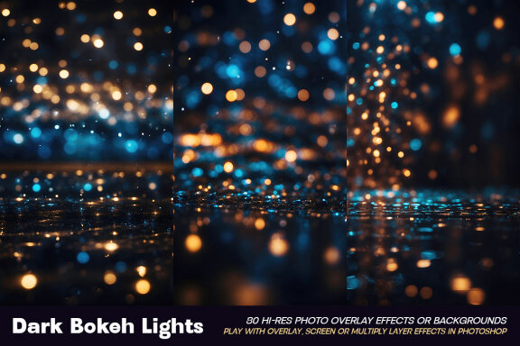 Dark Bokeh Photo Overlay Effects