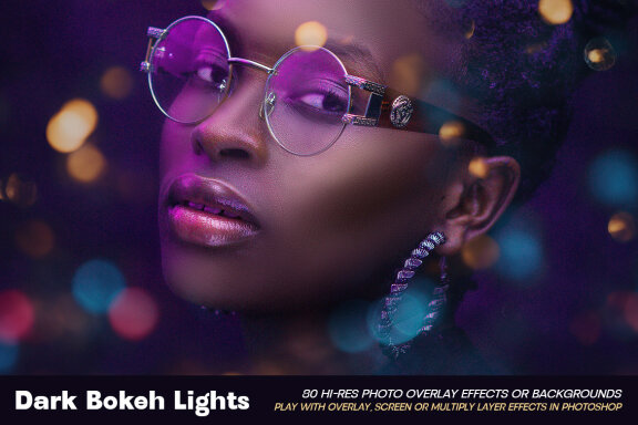 Dark Bokeh Photo Overlay Effects