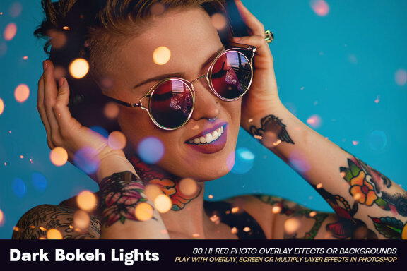 Dark Bokeh Photo Overlay Effects