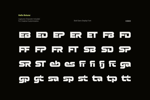 Hello Botuna - Bold Sans Display Font