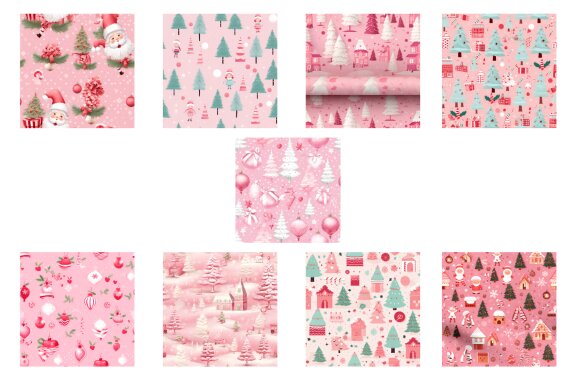 Happy Christmas - Printable Vintage Christmas Inspired digital paper k –  Pink Paper Peppermints