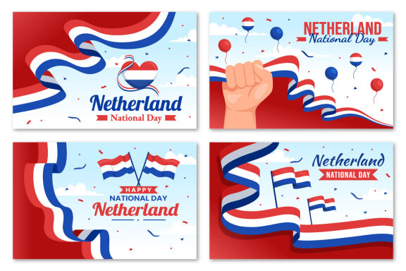 12 Netherland National Day Illustration