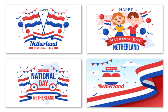 12 Netherland National Day Illustration