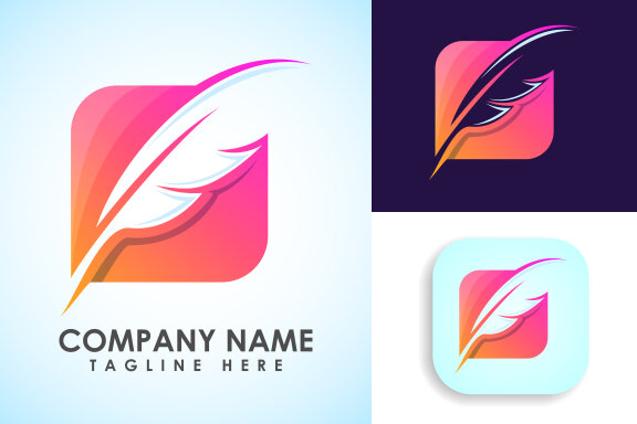 Feather logo design