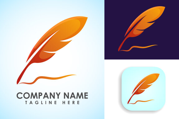 Feather logo design