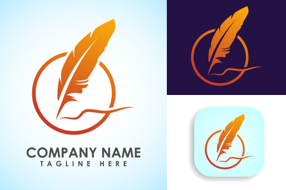 Feather logo design