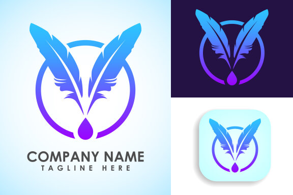 Feather logo design