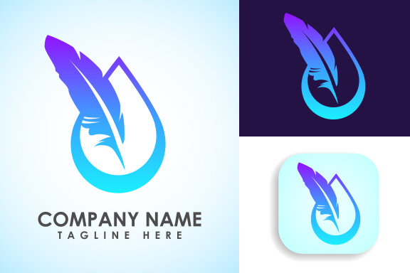 Feather logo design