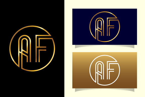 Initial Letter A F Logo 