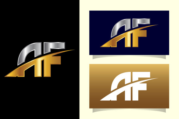 Initial Letter A F Logo 