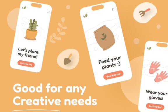 Handdrawn Gardening Icon Illustrations