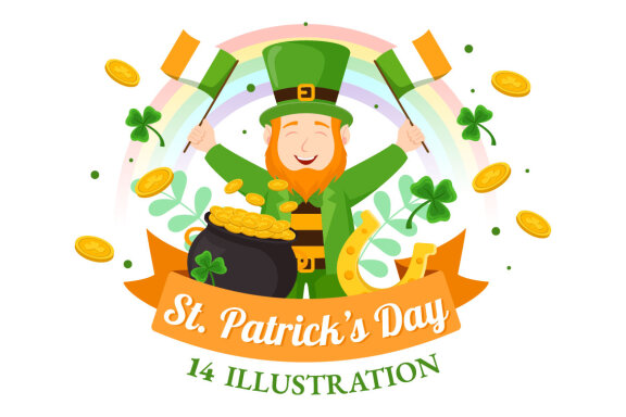 14 Happy St Patrick's Day Illustration