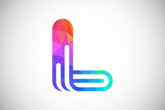 Initial low poly alphabet