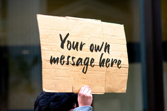 Signs to Add Own Message Mockups
