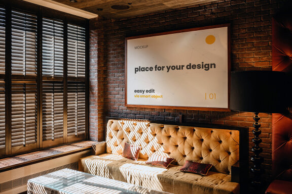 Living Room Horizontal Photo Mockup