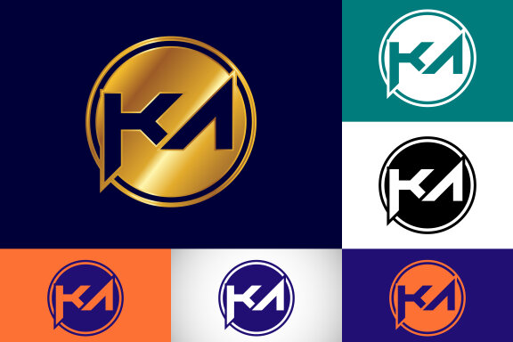 Letter K A Logo Design