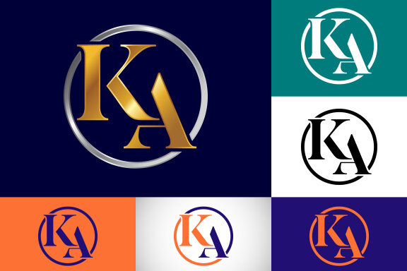 Letter K A Logo Design