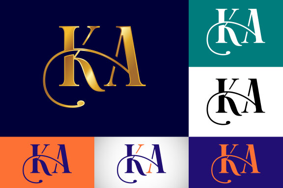 Letter K A Logo Design