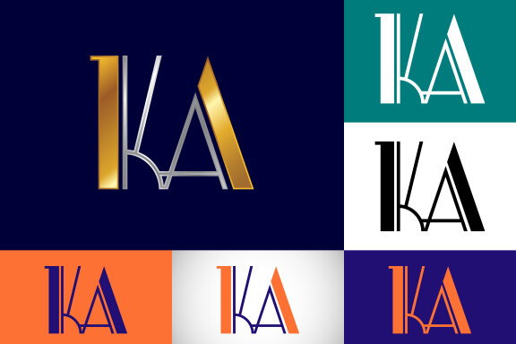 Letter K A Logo Design