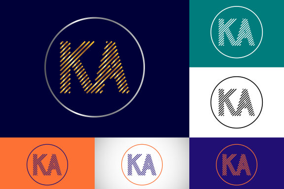 Letter K A Logo Design