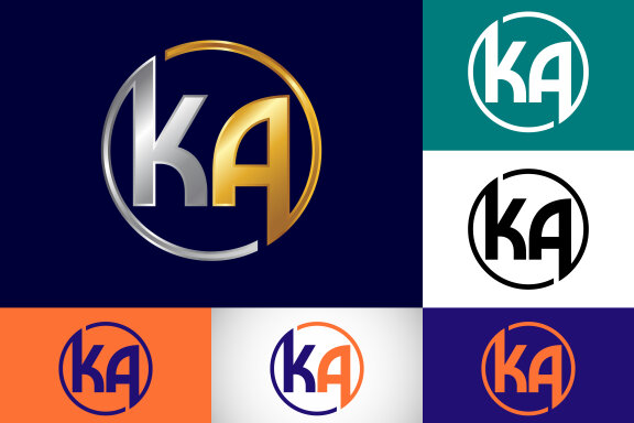 Letter K A Logo Design