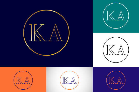 Letter K A Logo Design