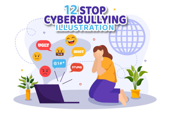 12 Stop Cyberbullying Illustration
