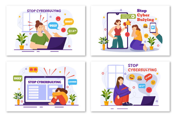 12 Stop Cyberbullying Illustration