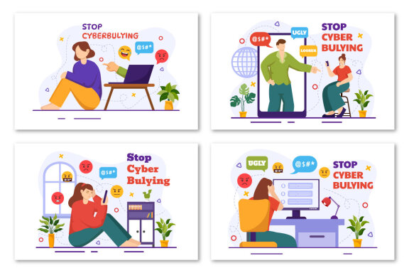 12 Stop Cyberbullying Illustration