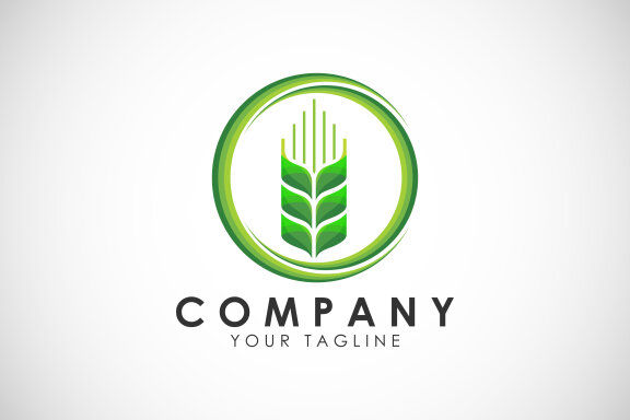 Wheat Icon and Logo. 
