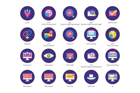85 Internet Marketing Icons | Orchid