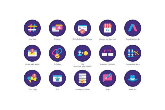 85 Internet Marketing Icons | Orchid