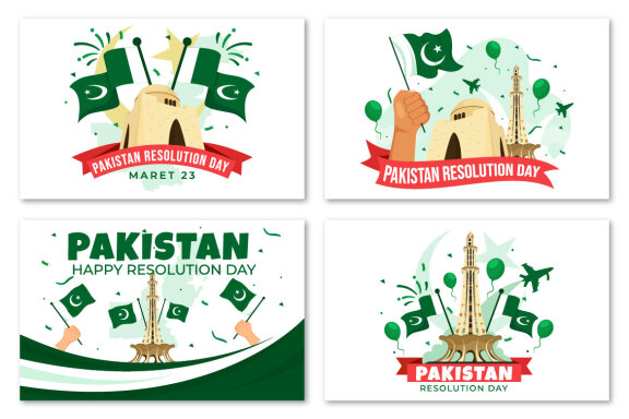 12 Pakistan Resolution Day Illustration