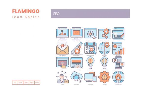 105 SEO Icons | Flamingo