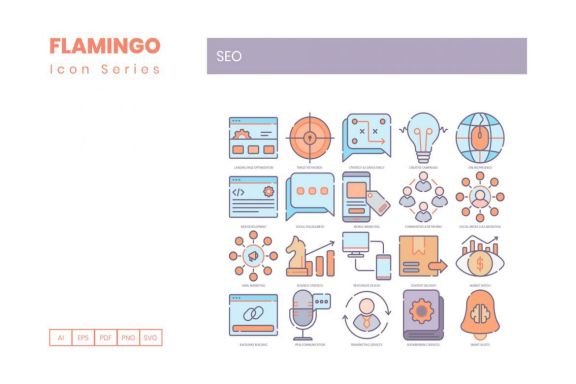 105 SEO Icons | Flamingo