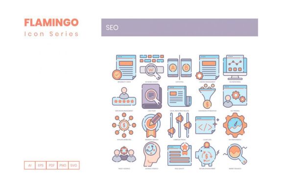 105 SEO Icons | Flamingo