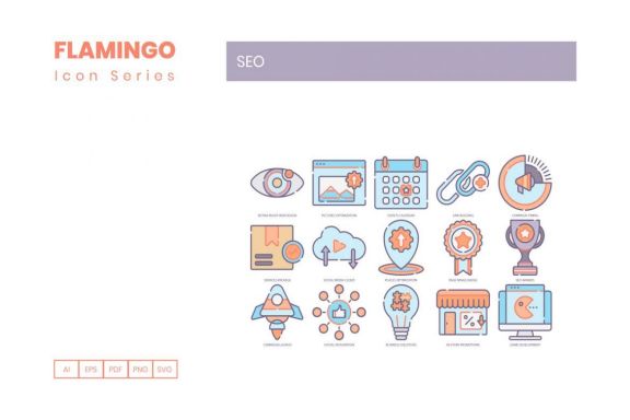 105 SEO Icons | Flamingo