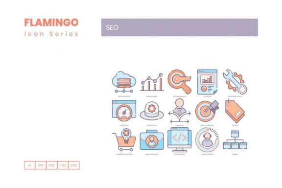 105 SEO Icons | Flamingo
