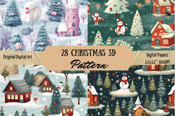 Christmas 3D Pattern