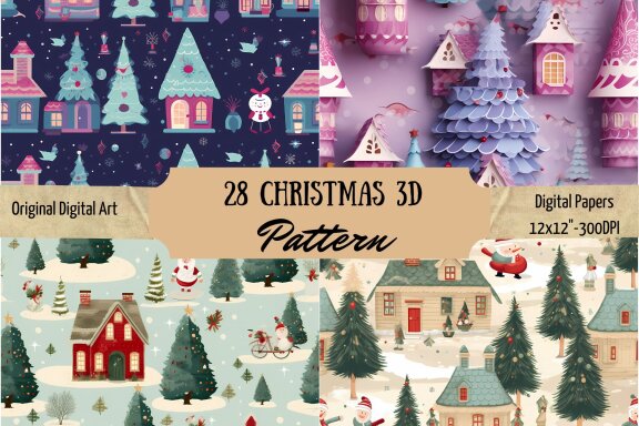 Christmas 3D Pattern