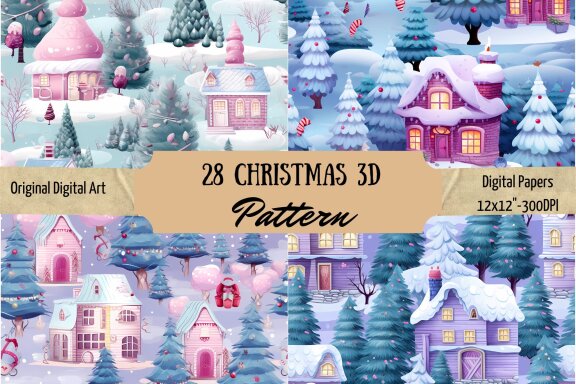 Christmas 3D Pattern