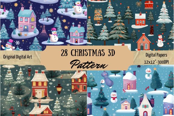 Christmas 3D Pattern